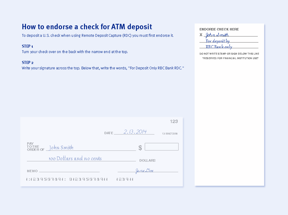 How to write cheque rbc